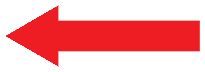 Left long Bold and Thin arrow. Colorful variety Left arrow. Vector icon. EPS 10