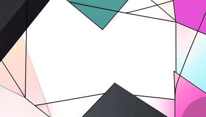 Abstract geometric black vector frame with copy space for design, invitation, rectangle