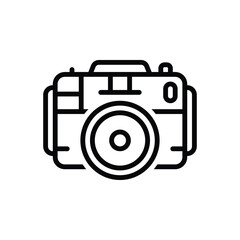 Black line icon for camera