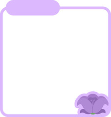 Floral Decorative Frame Decorative Blank Frame with Flower Accent