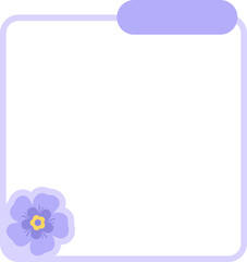 Floral Decorative Frame Decorative Blank Frame with Flower Accent