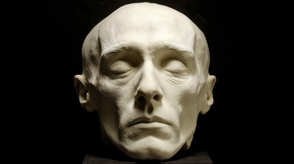 Fototapeta premium A pristine, unblemished human head model, demonstrating perfect facial symmetry and structure - form head rendering 3d