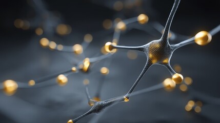 Abstract representation of cognitive processes, complex network of connections - mind technology communication