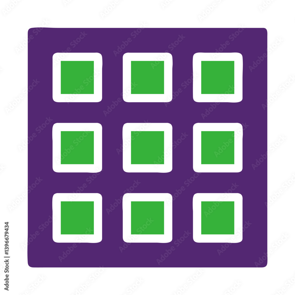 Poster minimalist square grid: a playful abstraction