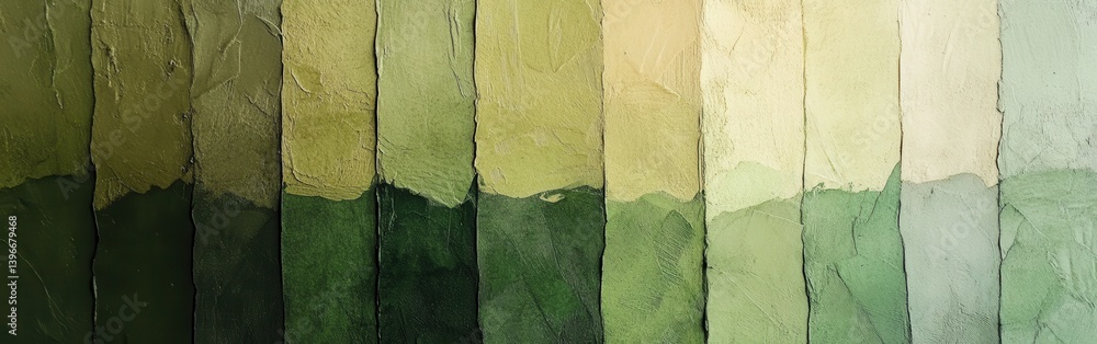Aufkleber Abstract pencil strokes gradient transitioning from dark olive to light pastel green, creating an artistic background with texture