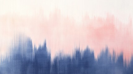 Delicate pencil strokes and stains in pastel peach and navy abstract background for wall art