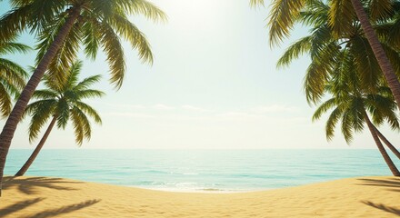 夏のイメージ。海と砂浜
