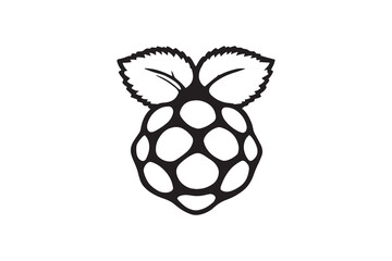 Obraz premium Raspberry line art illustration