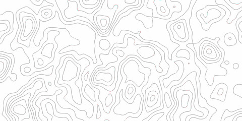 Abstract topographic contours map background. Topography black and white wave lines vector background. Geographic abstract grid. Wavy curve lines banner design. 