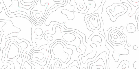 Black and white wave abstract topographic map contour, lines Pattern background. Topographic map and landscape terrain texture grid. 