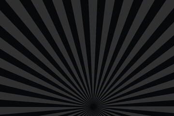 Black and white sunburst sun rays abstract background, Retro vintage spiral starburst radial pattern, stripes comic beam lines circus carnival, sunrise design transparent element