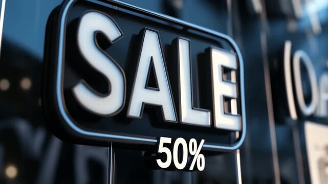 Customers explore a vibrant retail location featuring a promotion with significant discounts on an array of products. Shoppers browse and evaluate items while enjoying the savings
