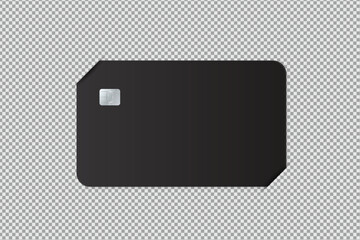 Vector realistic plastic credit card templates. Blank debit card with chip card on background. Mockup empty design for online business and finance, technology payment, digital payment concept.
