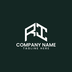 Naklejka premium Modern Geometric Letter Logo Design