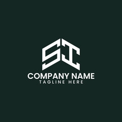 Naklejka premium Modern Geometric Letter Logo Design