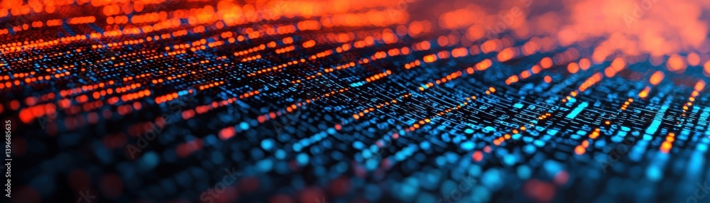 Poster dynamic data visualization technology sector digital art abstract background close-up modern concept
