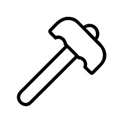 Hammer with Rounded Handle Icon Design