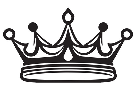 recommend clip art: Royal Crown line art illustration