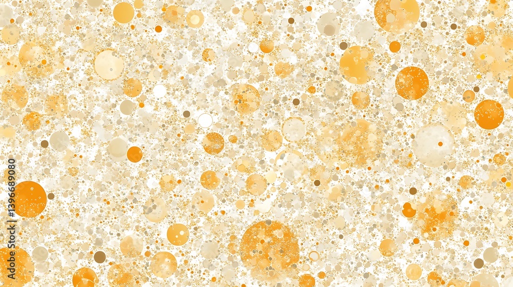 Poster abstract pattern of orange and beige circles on a light background, suitable for design use