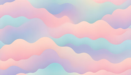 Obraz premium Abstract wavy pastel design with soft, flowing gradients creates a visually stunning background.