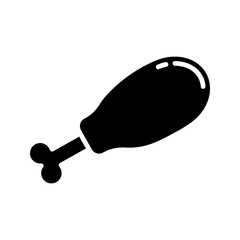 Chicken thighs icon on white background