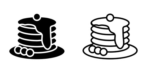 pancakes icon on white background