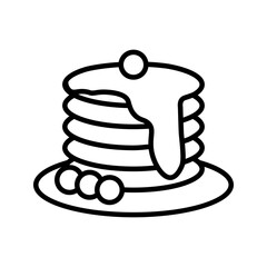 pancakes icon on white background