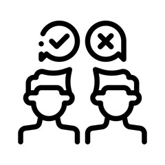Obraz premium debate line icon