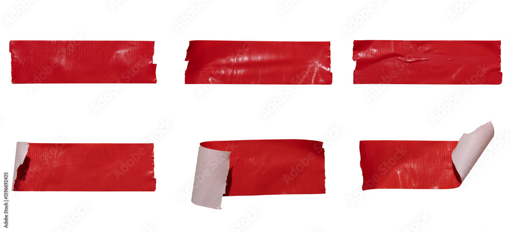 Poster set of red banners paper stickers sheets, copy space for text preview tags labels elements design, i