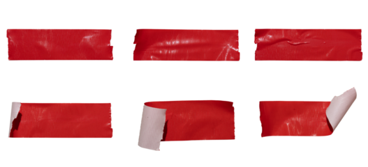 Set of red banners paper stickers sheets, Copy space for text preview tags labels elements design, isolated on white background, png	
