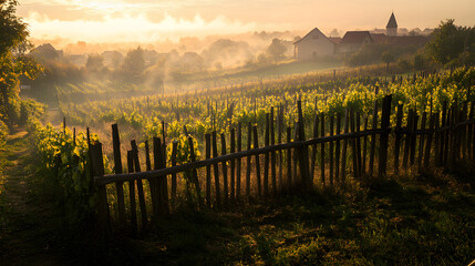 Obraz premium landscape, vineyard, nature, grass, field, rural, sky, agriculture, countryside, green, farm, wine, tree, fence, clouds, summer, italy, country, blue, meadow, autumn, tuscany, hill, spring, trees