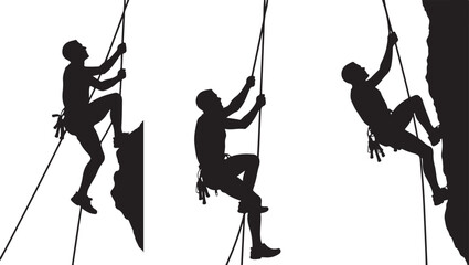 mountain, hiking, climbing, silhouette, adventure, outdoor, nature, rock, hiker, trek, cliff, vector, svg, wilderness, sport, extreme, summit, peak, trail, backpack, ridge, forest, landscape, travel, 