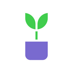 Stylized plant illustration symbolizing growth and sustainable eco-friendly initiatives