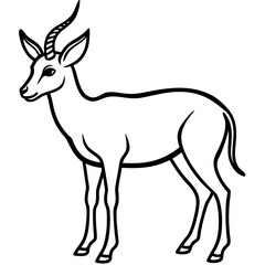 Minimalist line art illustration of a wild animal, perfect for modern decor, tattoo design, logos, or branding. This elegant black and white drawing features clean lines and abstract style, ideal for 