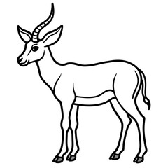 Minimalist line art illustration of a wild animal, perfect for modern decor, tattoo design, logos, or branding. This elegant black and white drawing features clean lines and abstract style, ideal for 