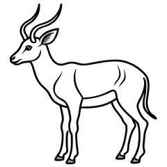 Minimalist line art illustration of a wild animal, perfect for modern decor, tattoo design, logos, or branding. This elegant black and white drawing features clean lines and abstract style, ideal for 