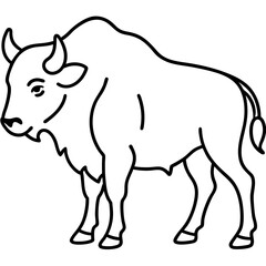 Minimalist line art illustration of a wild animal, perfect for modern decor, tattoo design, logos, or branding. This elegant black and white drawing features clean lines and abstract style, ideal for 
