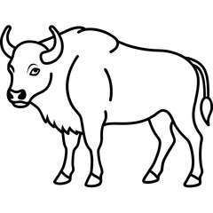 Minimalist line art illustration of a wild animal, perfect for modern decor, tattoo design, logos, or branding. This elegant black and white drawing features clean lines and abstract style, ideal for 