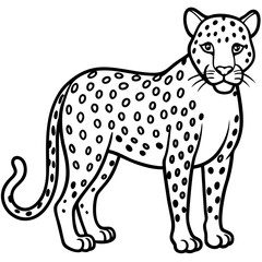 Minimalist line art illustration of a wild animal, perfect for modern decor, tattoo design, logos, or branding. This elegant black and white drawing features clean lines and abstract style, ideal for 