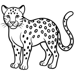 Minimalist line art illustration of a wild animal, perfect for modern decor, tattoo design, logos, or branding. This elegant black and white drawing features clean lines and abstract style, ideal for 