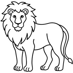 Minimalist line art illustration of a wild animal, perfect for modern decor, tattoo design, logos, or branding. This elegant black and white drawing features clean lines and abstract style, ideal for 