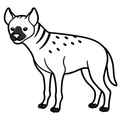 Minimalist line art illustration of a wild animal, perfect for modern decor, tattoo design, logos, or branding. This elegant black and white drawing features clean lines and abstract style, ideal for 