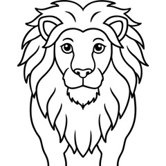 Minimalist line art illustration of a wild animal, perfect for modern decor, tattoo design, logos, or branding. This elegant black and white drawing features clean lines and abstract style, ideal for 