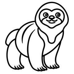 Minimalist line art illustration of a wild animal, perfect for modern decor, tattoo design, logos, or branding. This elegant black and white drawing features clean lines and abstract style, ideal for 