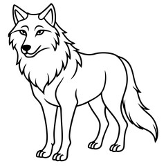 Minimalist line art illustration of a wild animal, perfect for modern decor, tattoo design, logos, or branding. This elegant black and white drawing features clean lines and abstract style, ideal for 