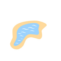 illustration of an oasis pond