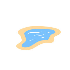 illustration of an oasis pond