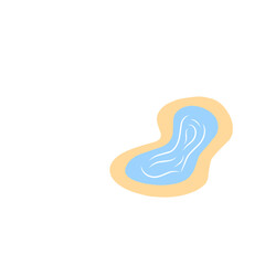 illustration of an oasis pond