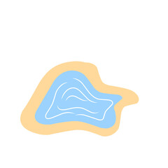 illustration of an oasis pond