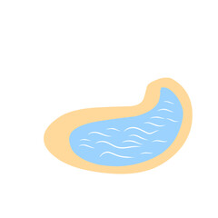 illustration of an oasis pond